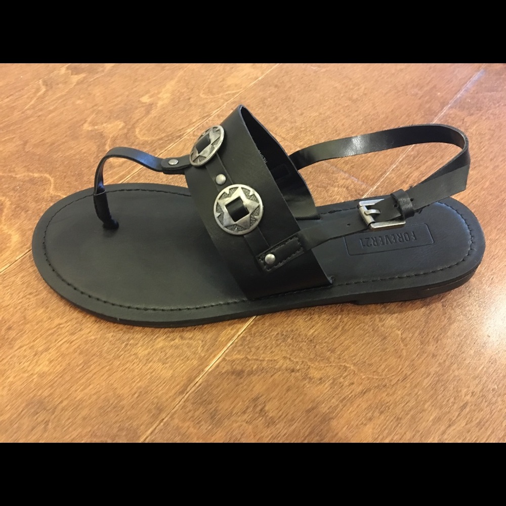 NWT Black boho sandals